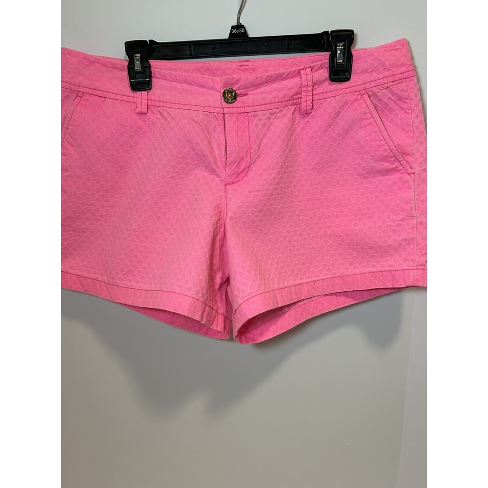 Lilly Pulitzer Callahan Shorts Womens Size 14 Hot Pink Neon PreOwned